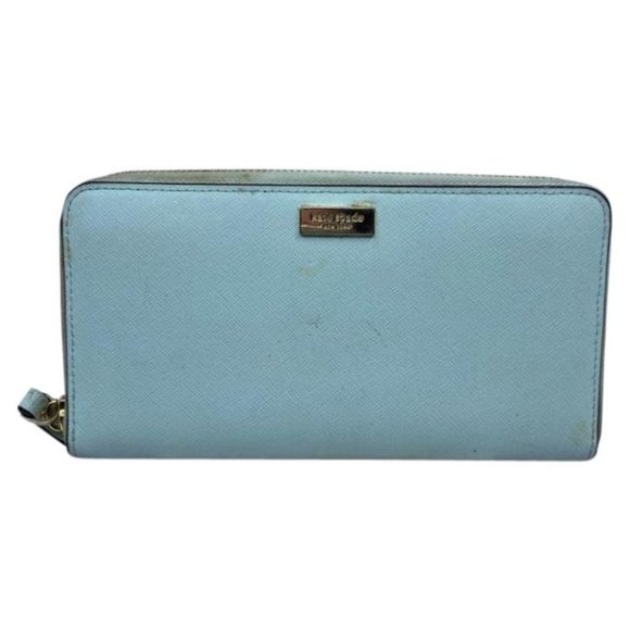 kate spade Handbags - Kate Spade Women's Aqua Blue Zipper Wallet